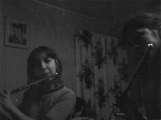 Playing the flute